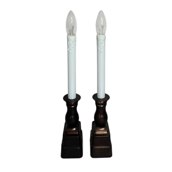 Bethlehem Lights Window Candles Sensor Battery Operated Bronze Lot Of 2 - Picture 8 of 12